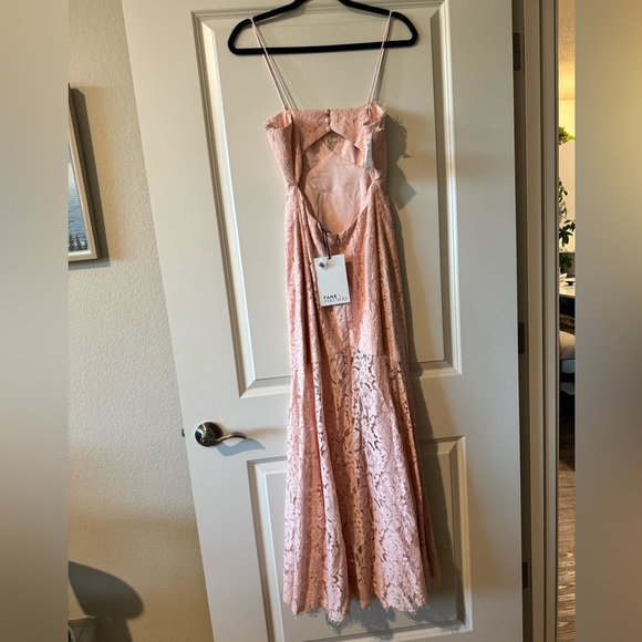 NEW Fame and Partners The Babe Dress Gown Lace Pink Size US 2 NWT - Picture 4 of 7